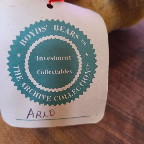 Vintage Boyd's Bear Arlo (early 1990's) Approx 10" Jpinted - Picture 4 of 6